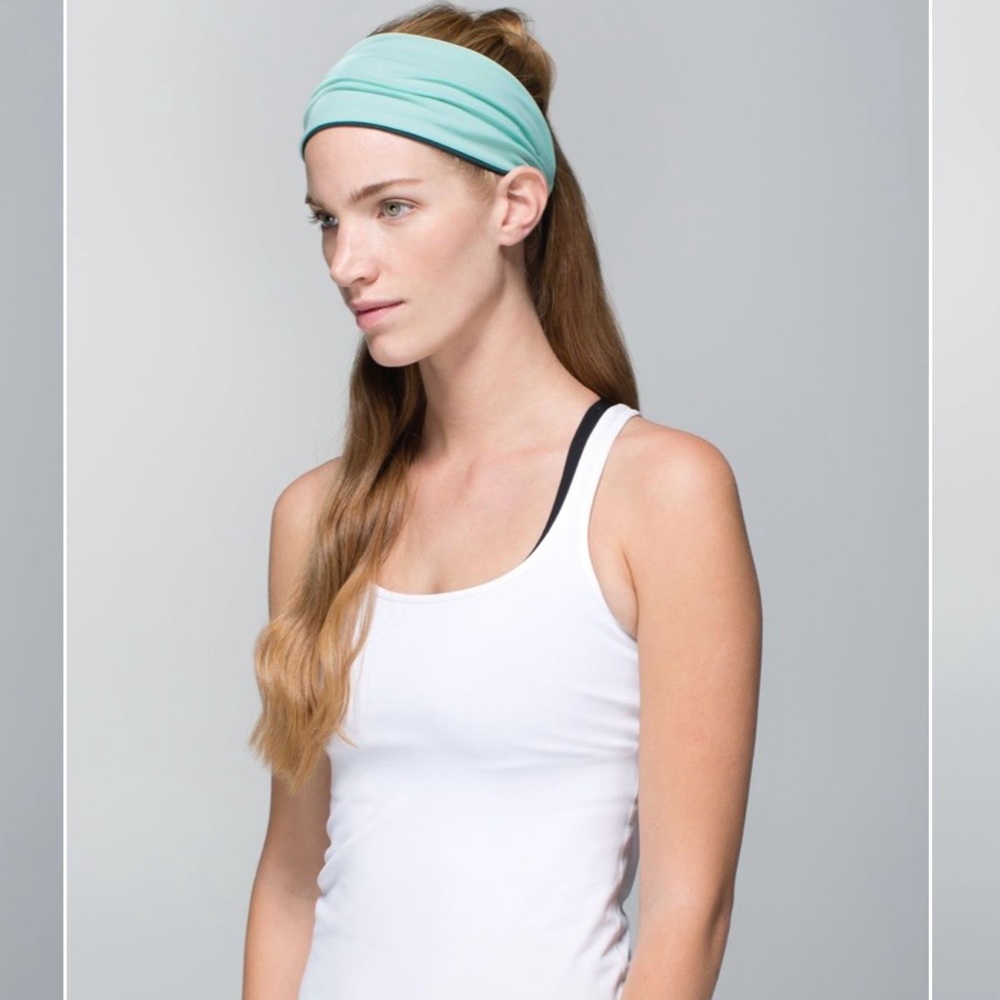 Lululemon Bang Buster Headband - Reversible, Fuel Green / Toothpaste